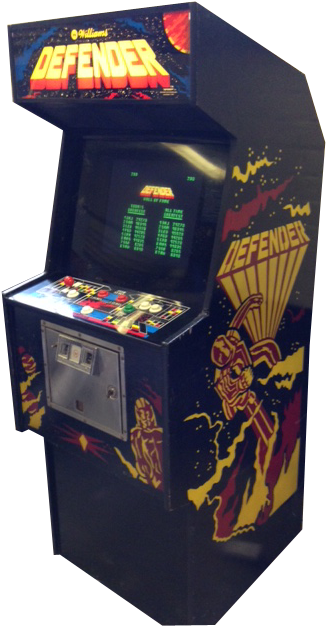 Vintage Defender Arcade Machine PNG Image