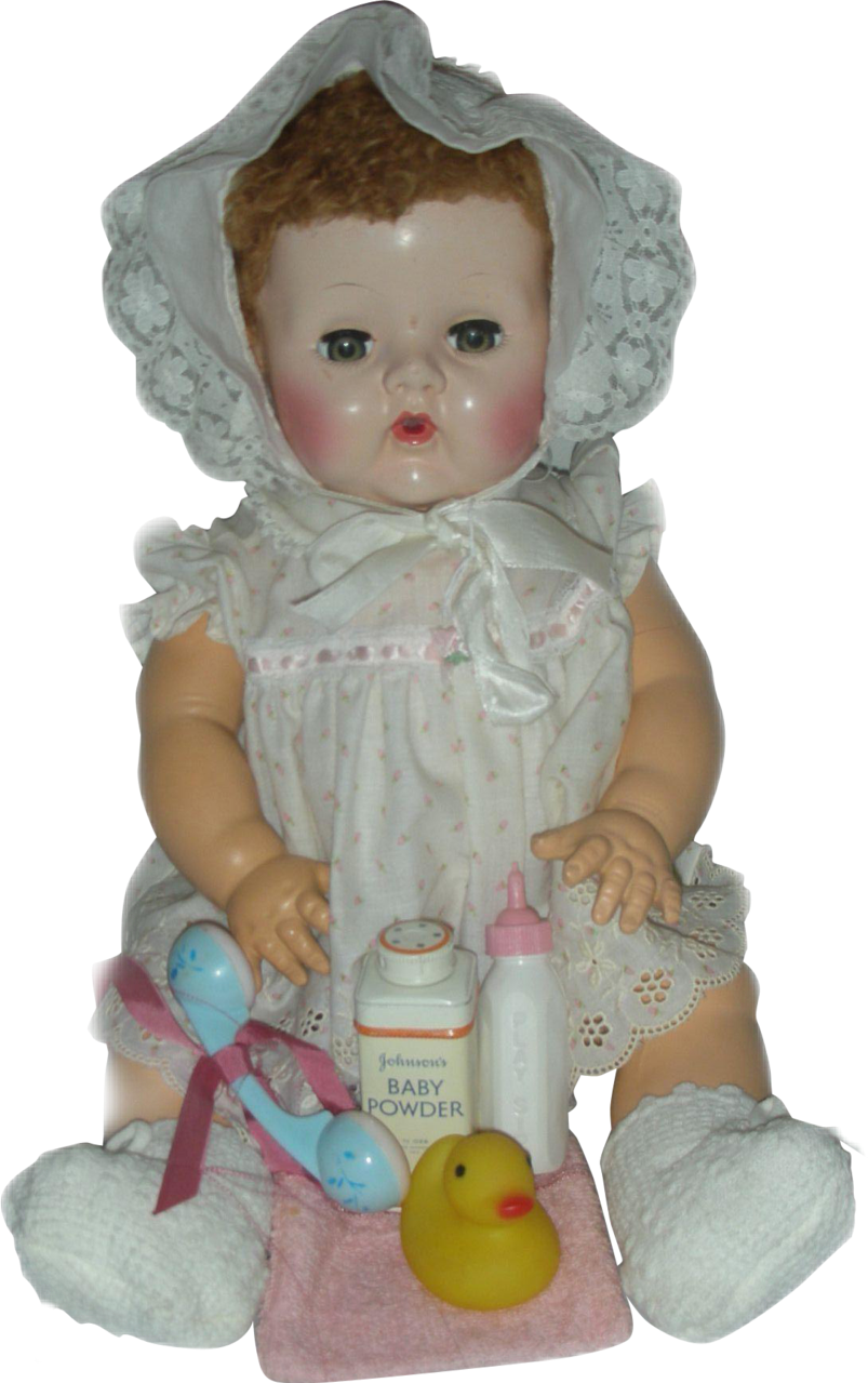 Vintage Doll With Accessories PNG Image