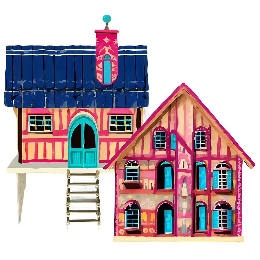 Vintage Dollhouse Collection Png Vix15 PNG Image