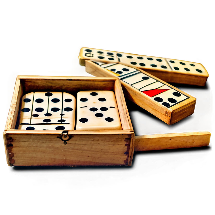 Vintage Dominoes Box Set Png 06122024 PNG Image