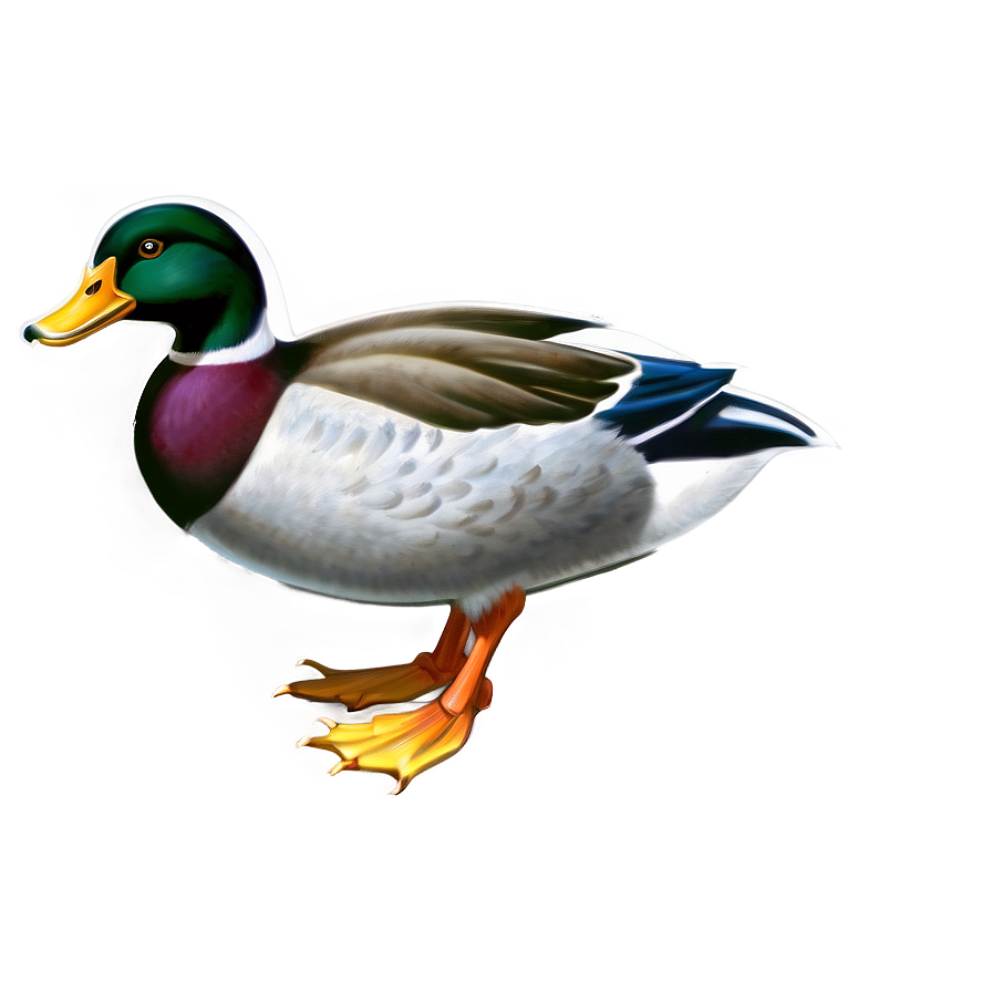 Vintage Duck Illustration Png Usc PNG Image