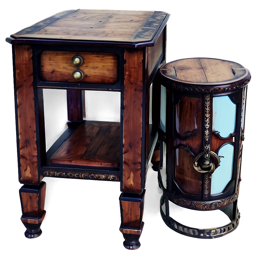 Vintage End Table Png 06292024 PNG Image