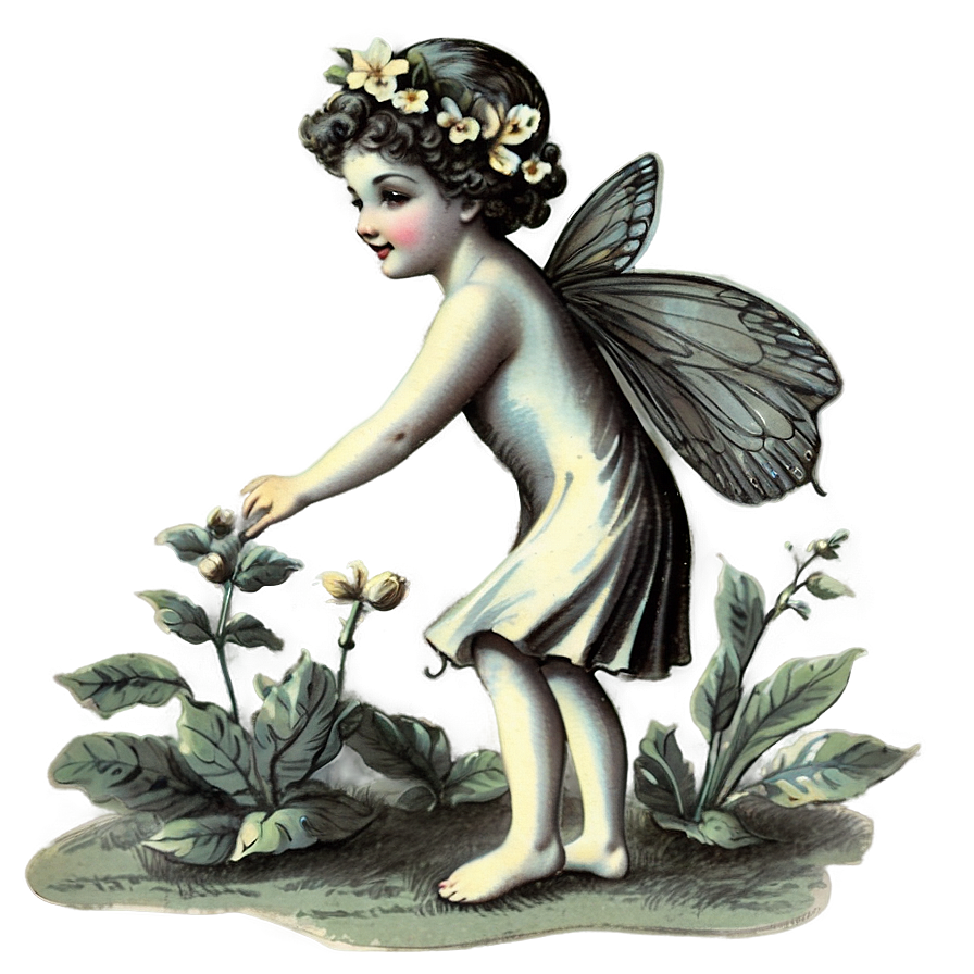 Vintage Fairy Illustration Png Jyy PNG Image