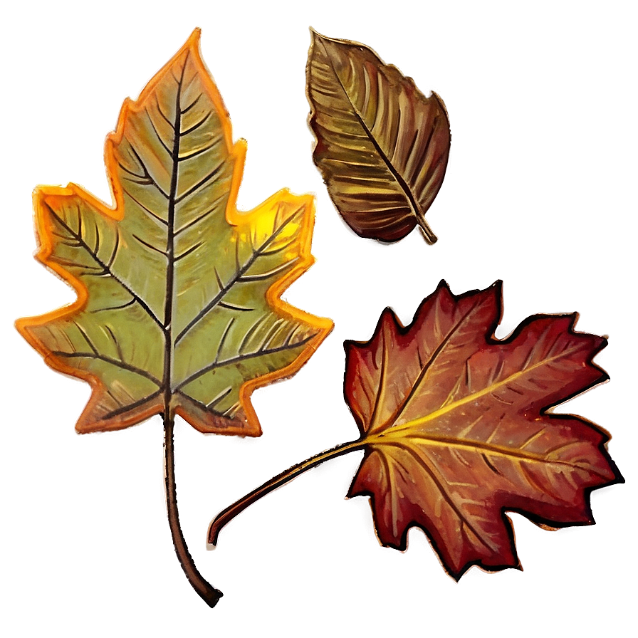 Vintage Fall Leaves Png 05042024 PNG Image