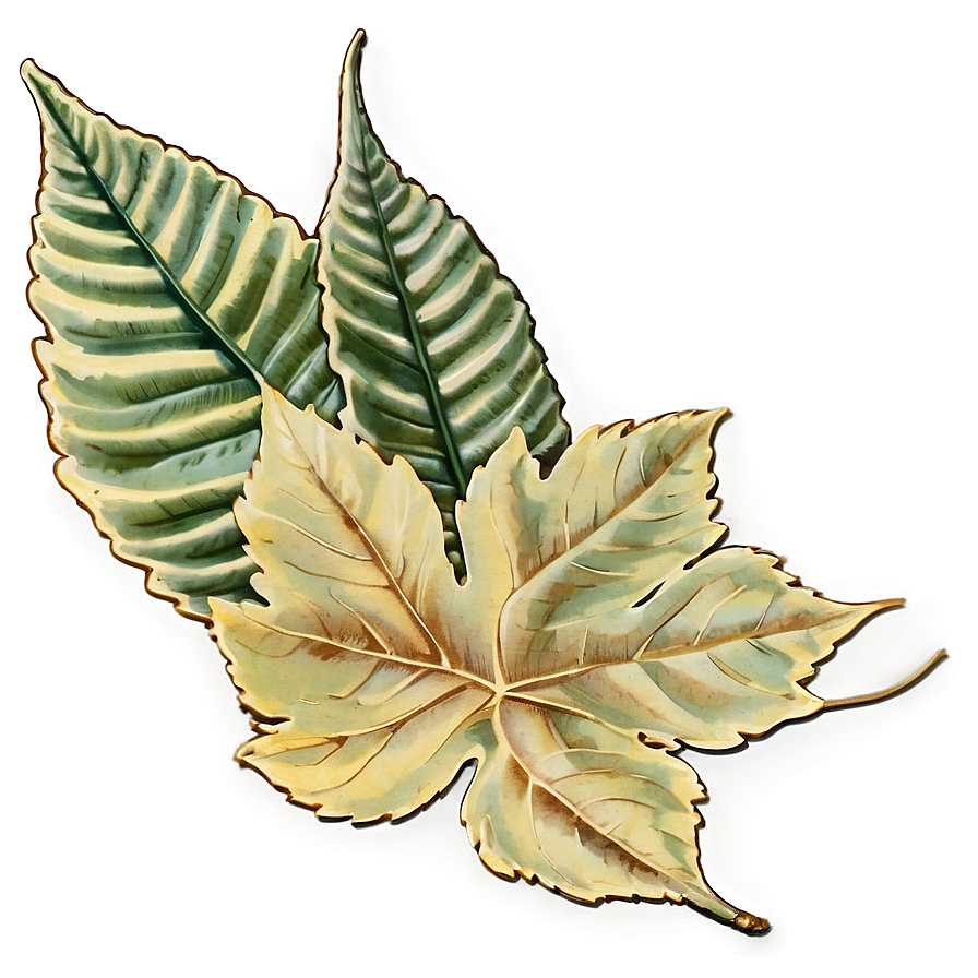 Vintage Fallen Leaves Image Png 06292024 PNG Image