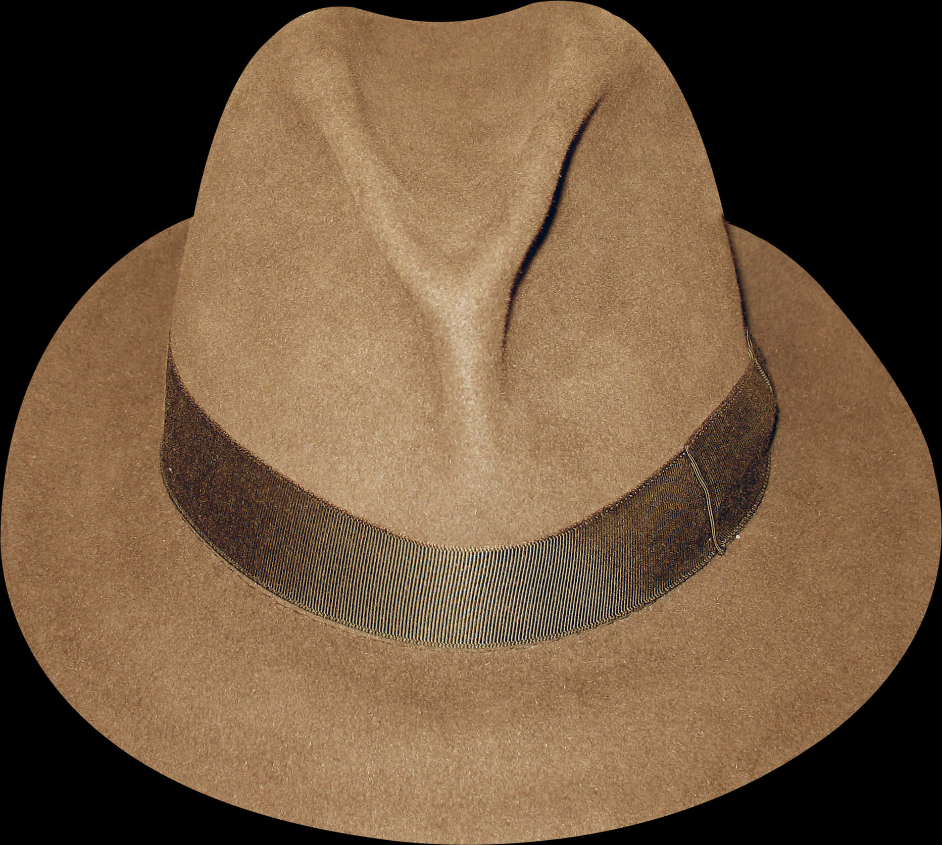 Vintage Fedora Hat Sepia Tone PNG Image