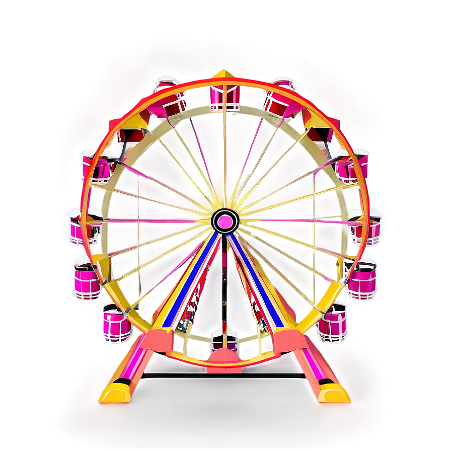 Vintage Ferris Wheel Illustration Png Kty PNG Image