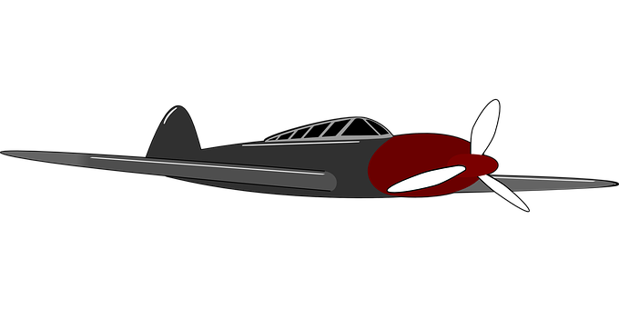 Vintage Fighter Plane Illustration PNG Image