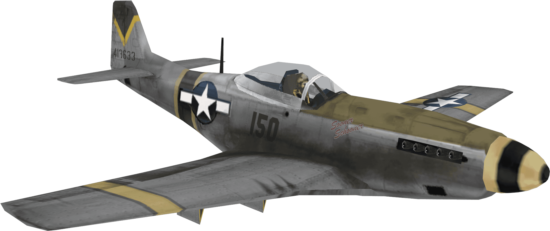 Vintage_ Fighter_ Plane_ P51_ Mustang PNG Image