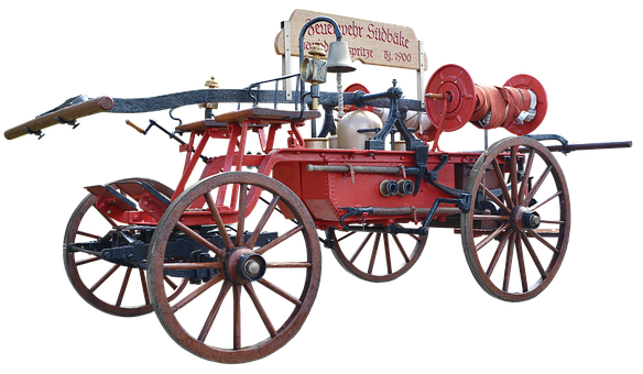 Vintage Fire Engine1900 PNG Image