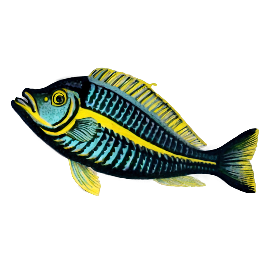 Vintage Fish Drawing Png God59 PNG Image