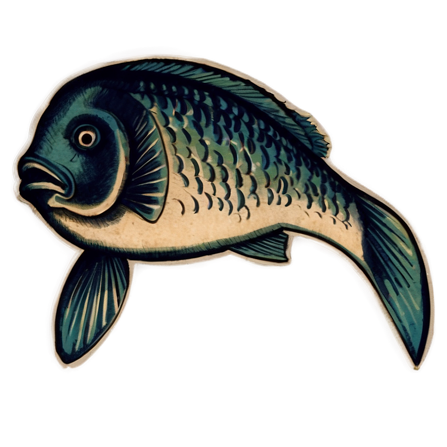 Vintage Fish Drawing Png Ydv PNG Image