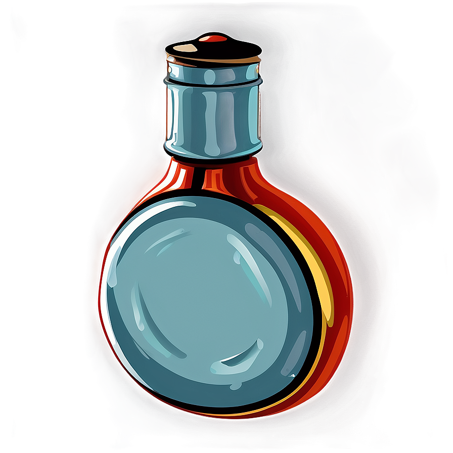 Vintage Flask Illustration Png Psj PNG Image