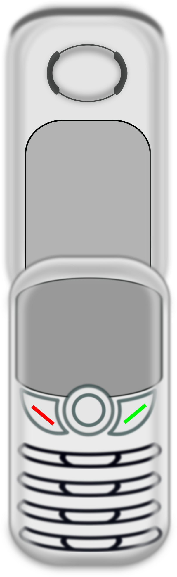 Vintage Flip Phone Vector PNG Image