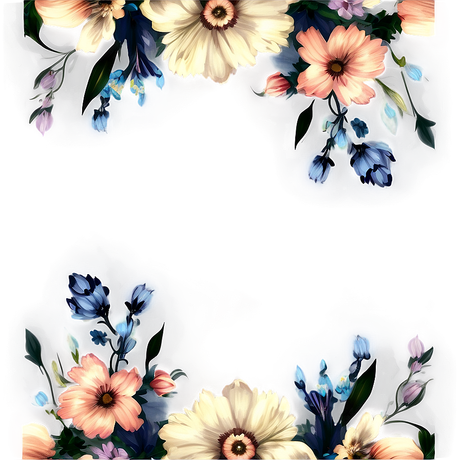 Vintage Floral Design Png Qch PNG Image