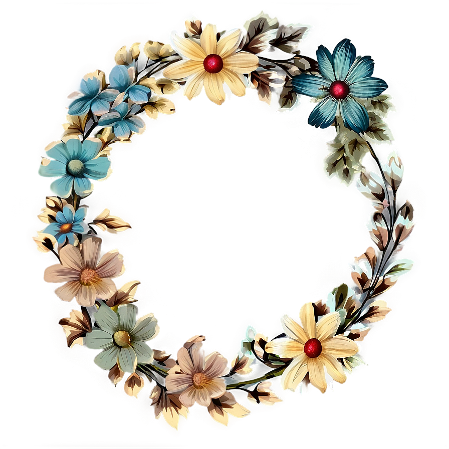 Vintage Floral Graphic Png Nue PNG Image