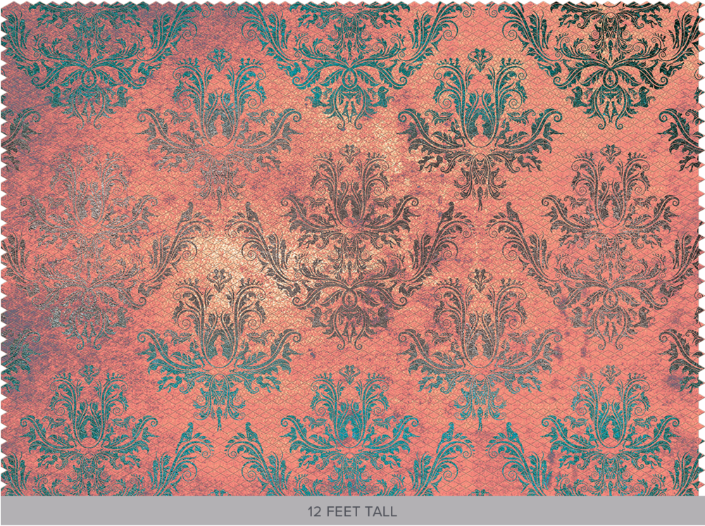 Vintage Floral Wallpaper Pattern PNG Image