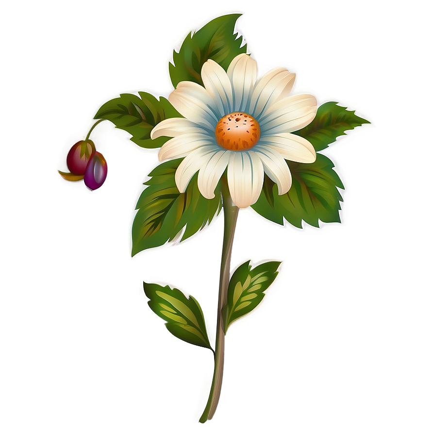 Vintage Flower Clipart Png Cud48 PNG Image