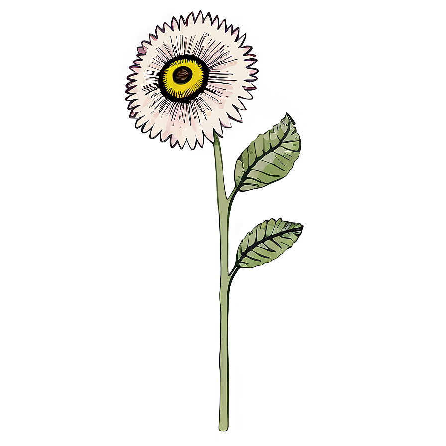 Vintage Flower Stem Png Plf PNG Image