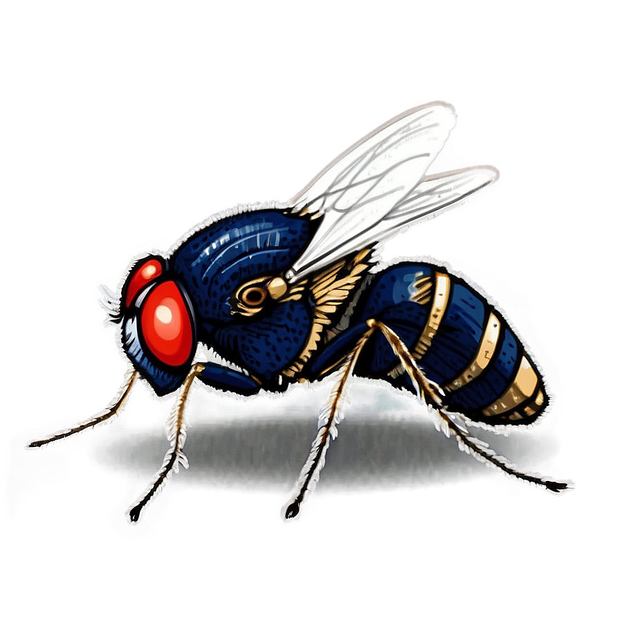 Vintage Fly Sketch Png Ygg9 PNG Image