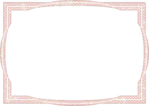 Vintage Frame Black Center Pink Dots PNG Image