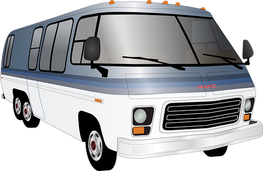 Vintage G M C Motorhome Vector PNG Image