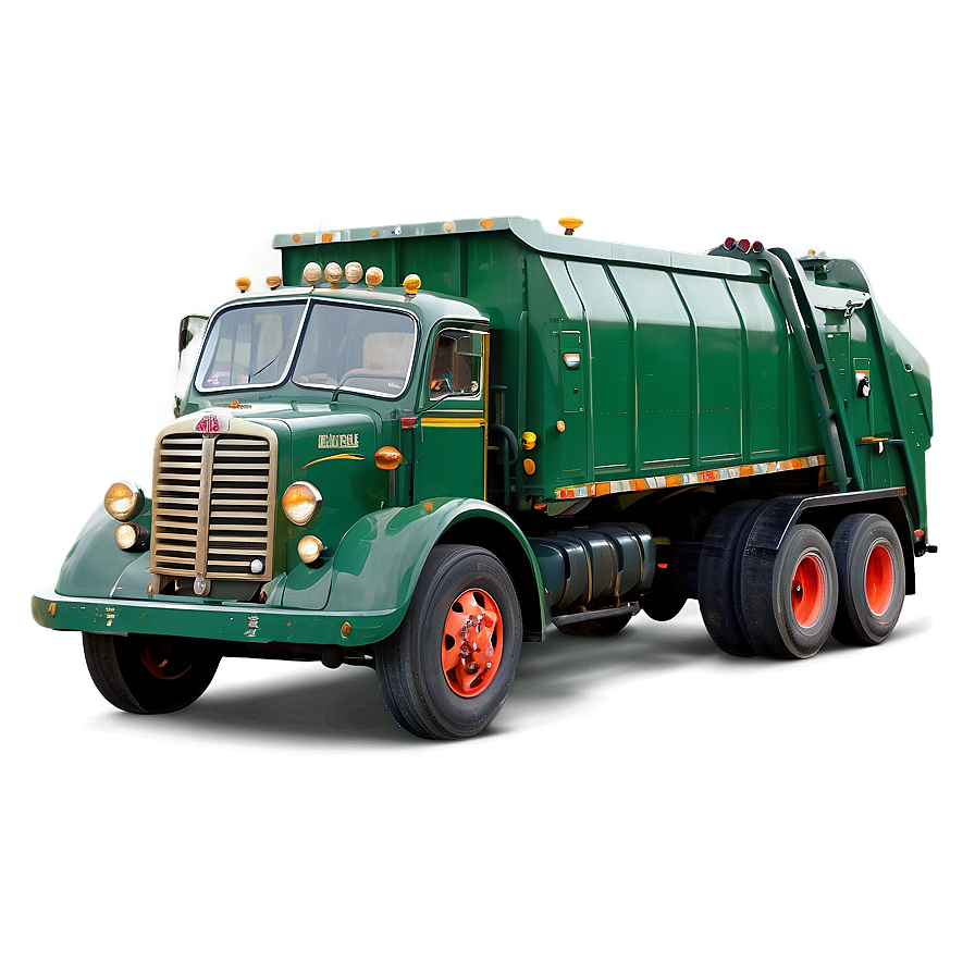 Vintage Garbage Truck Png 06202024 PNG Image