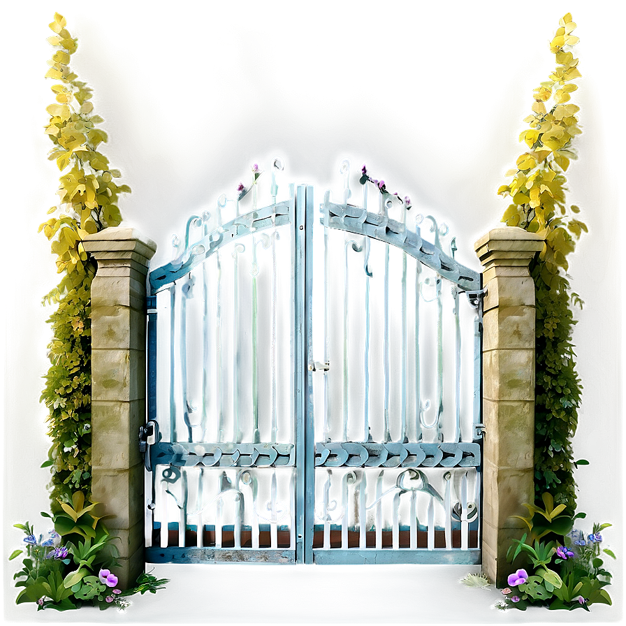 Vintage Garden Gate Png Ofj PNG Image