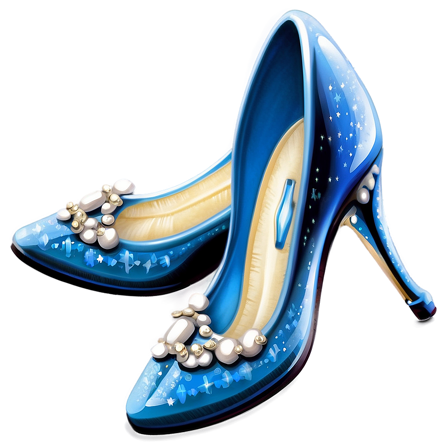 Vintage Glass Slipper Clip Png Hyc45 PNG Image