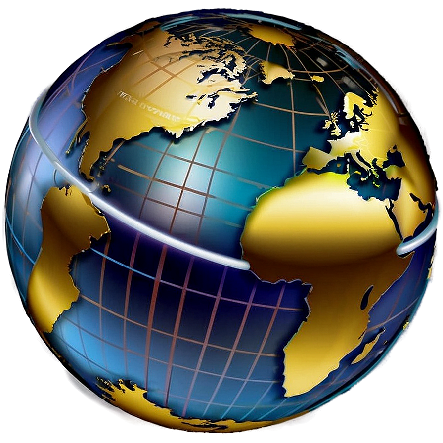 Vintage Globe Design Png Kst PNG Image