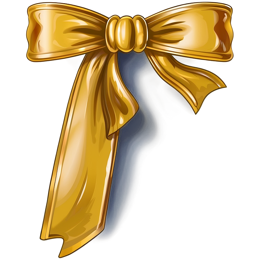 Vintage Gold Bow Png 06272024 PNG Image