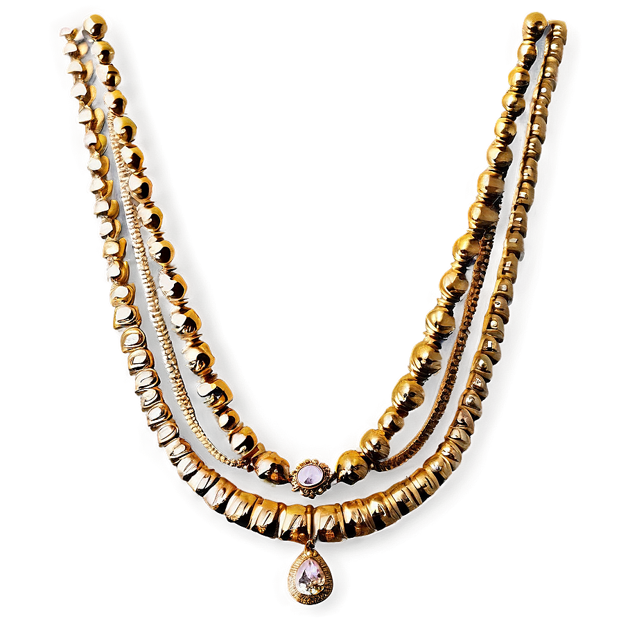 Vintage Gold Necklace Png Kxg PNG Image