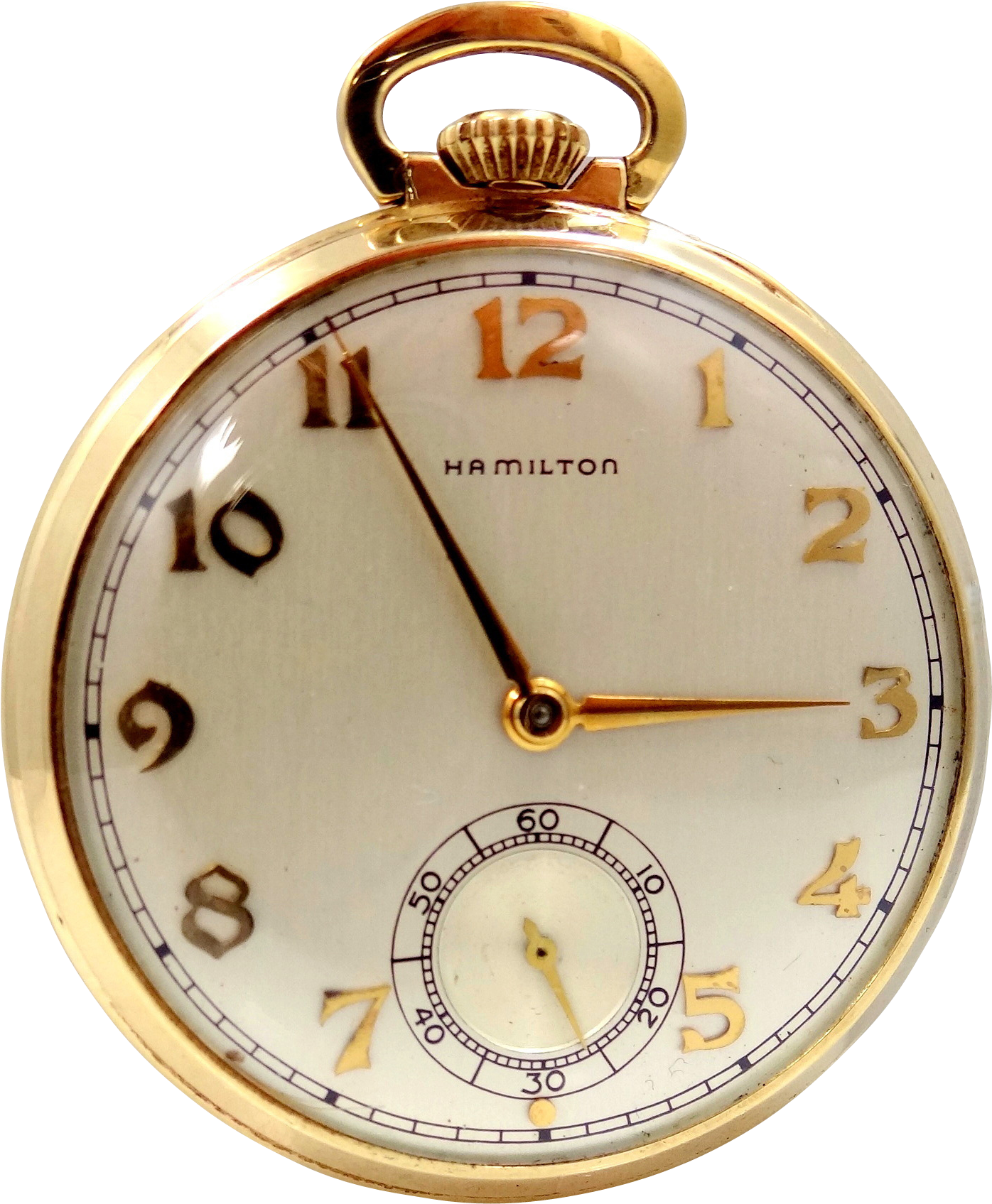 Vintage Hamilton Pocket Watch PNG Image