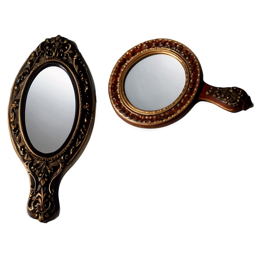 Vintage Hand Mirror Png Aqk34 PNG Image