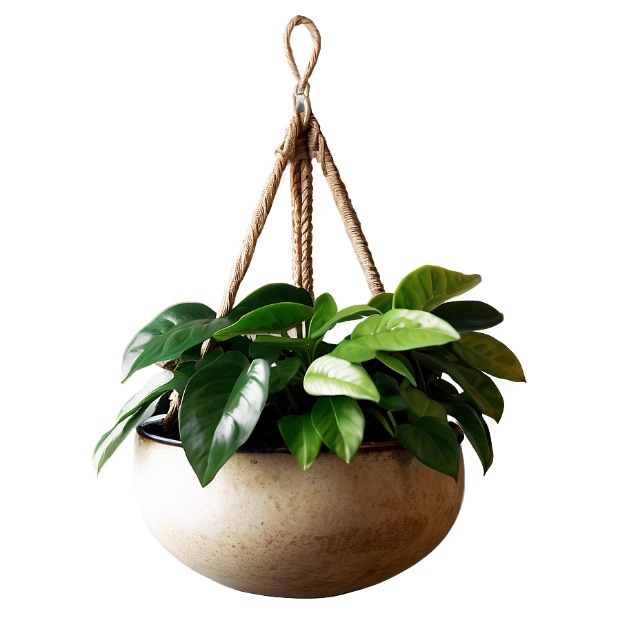 Vintage Hanging Plant Png Qom PNG Image