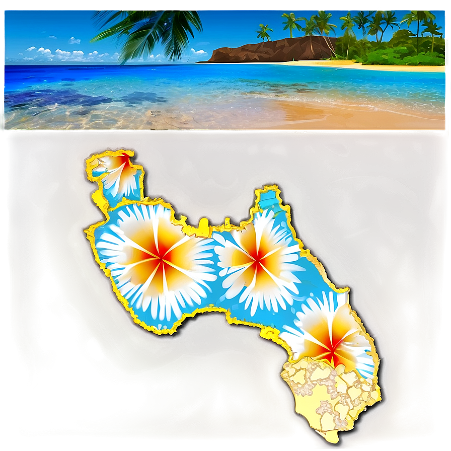 Vintage Hawaiian Islands Postcard Png Pxk21 PNG Image