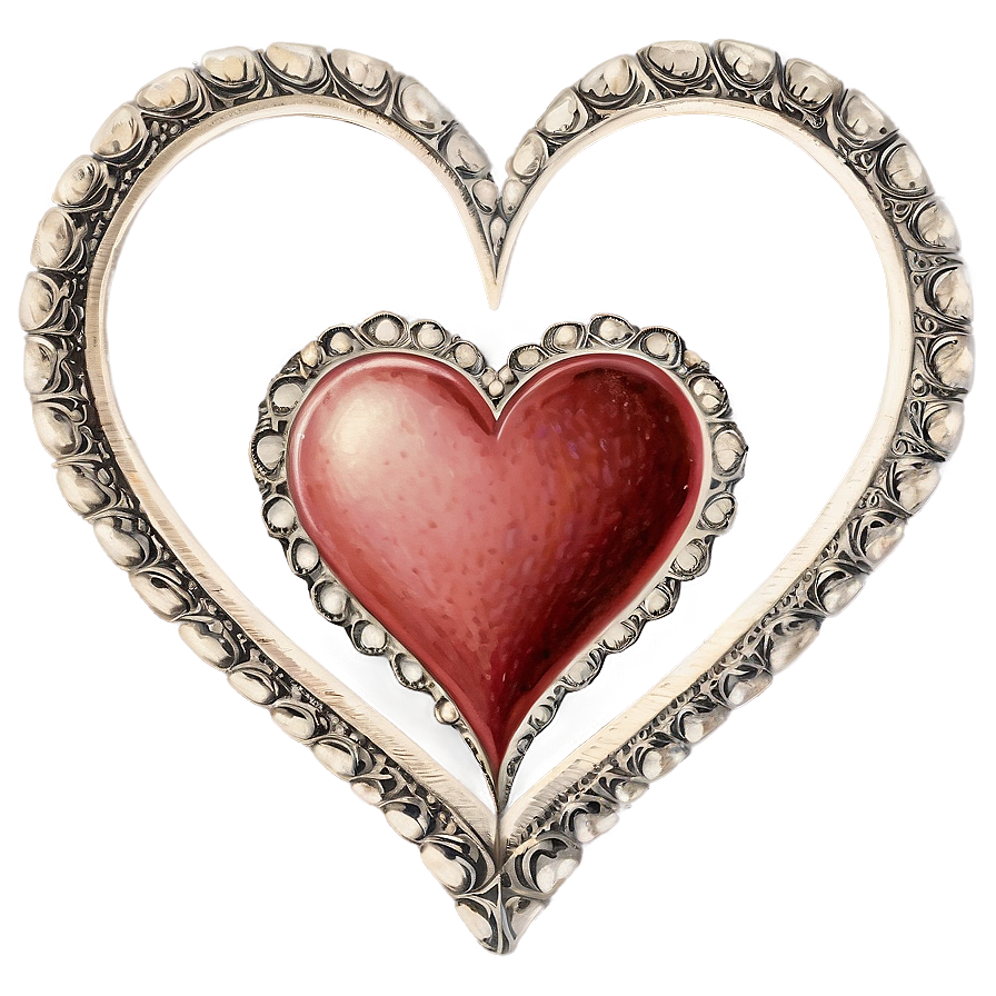 Vintage Heart Drawing Png Hnm17 PNG Image