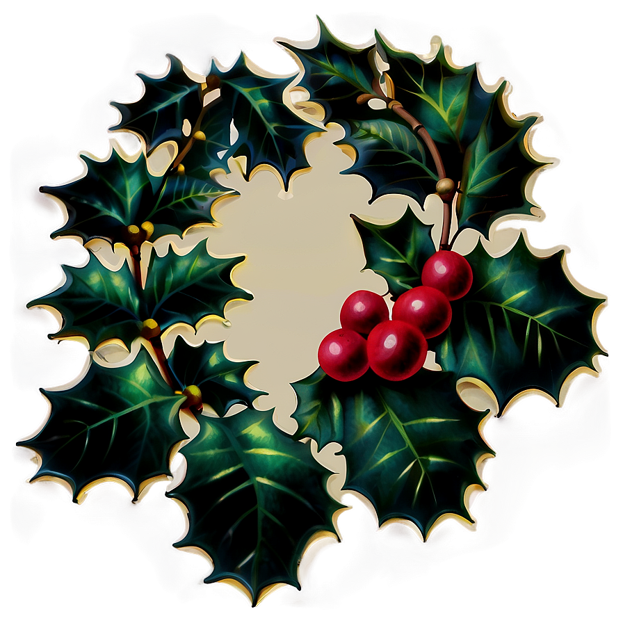 Vintage Holly Png Jrq PNG Image