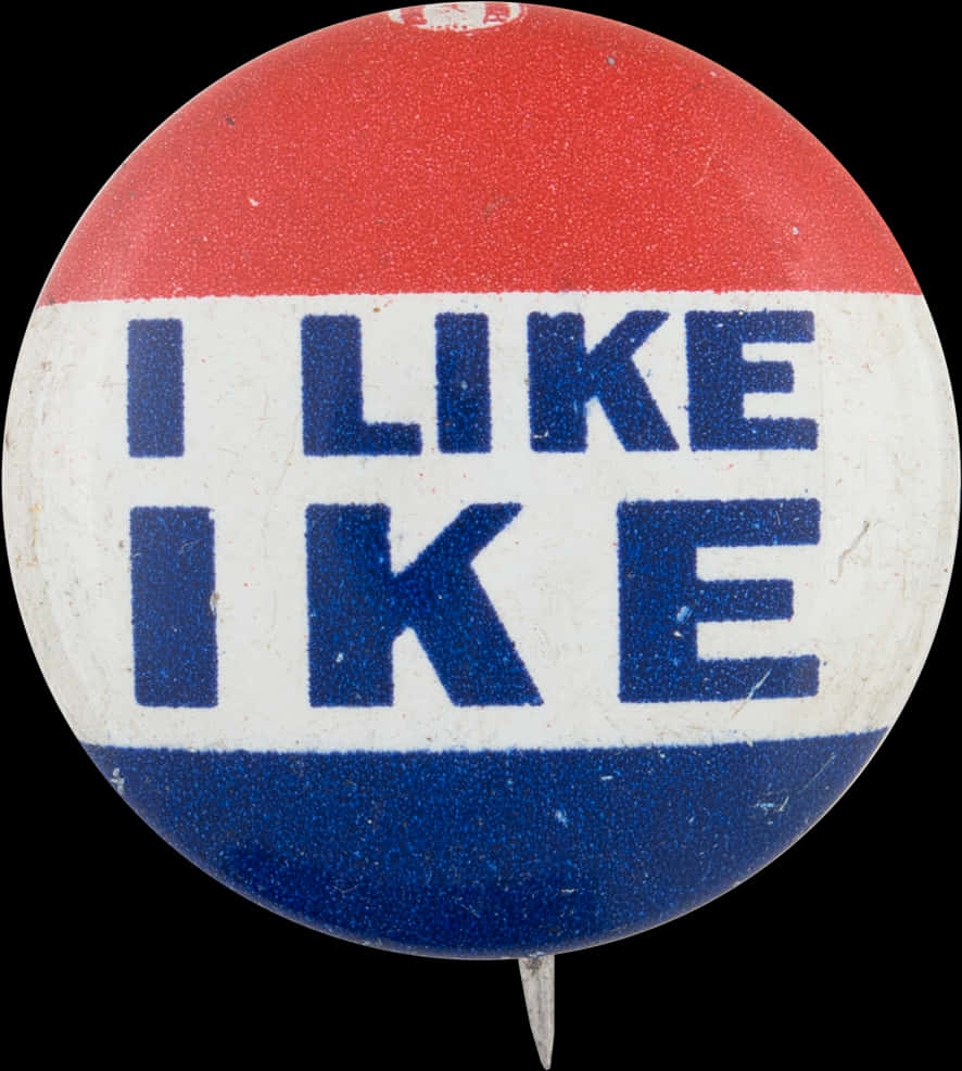 Vintage I Like Ike Political Button PNG Image