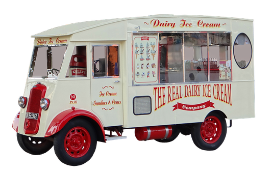 Vintage Ice Cream Truck PNG Image