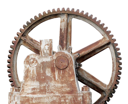 Vintage Industrial Gear Wheel PNG Image