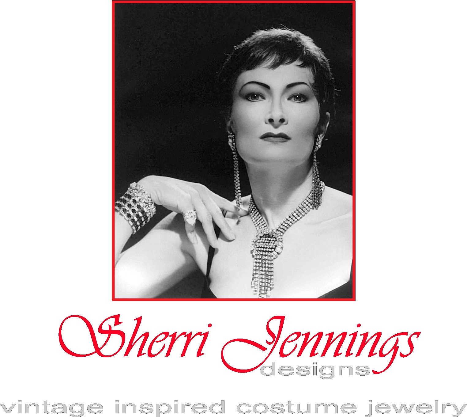 Vintage Inspired Jewelry Ad PNG Image