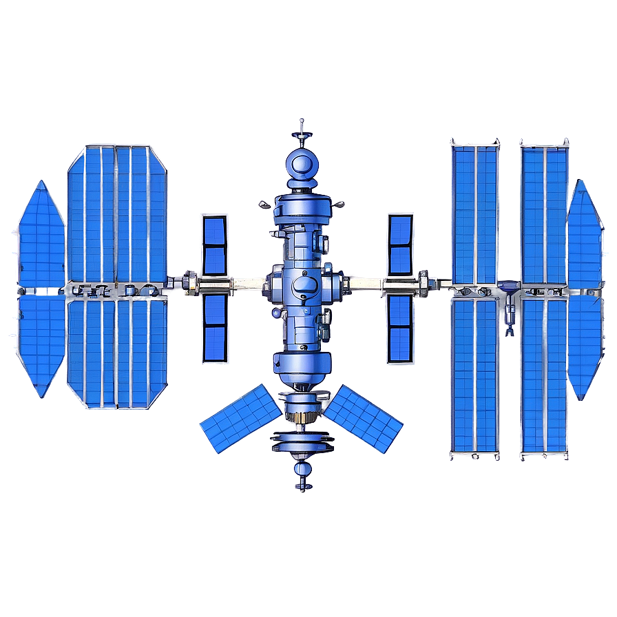 Vintage Iss Blueprint Design Png 36 PNG Image