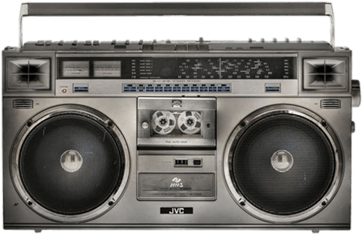 Vintage J V C Boombox PNG Image