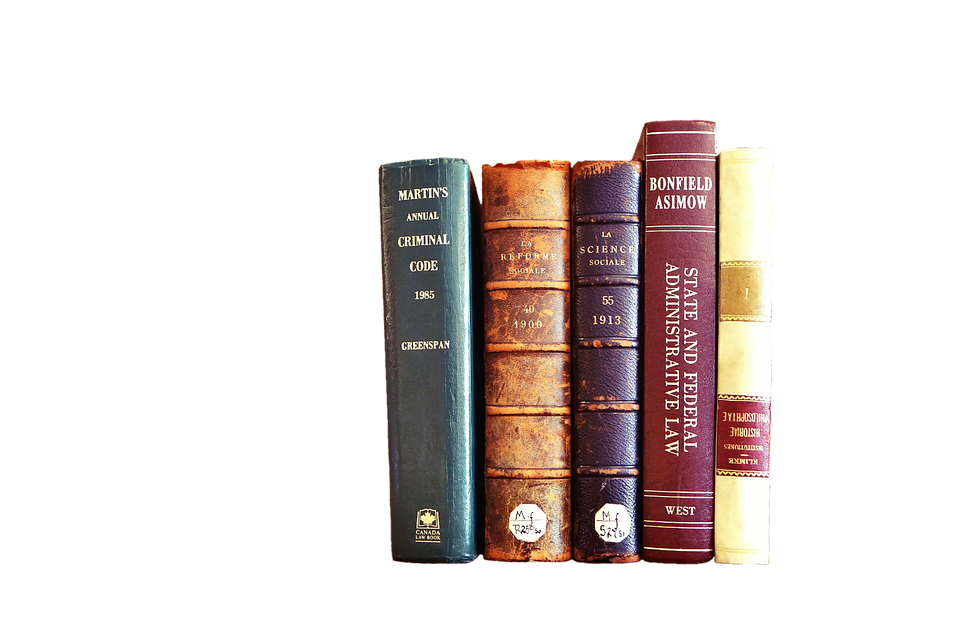 Vintage Law Books Collection PNG Image