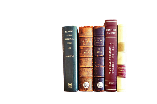 Vintage Law Bookson Shelf PNG Image