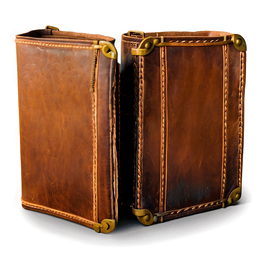 Vintage Leather Book Bag Png Xlh39 PNG Image