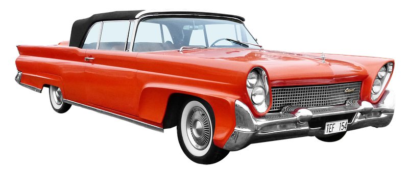 Vintage Lincoln Convertible Classic Car PNG Image