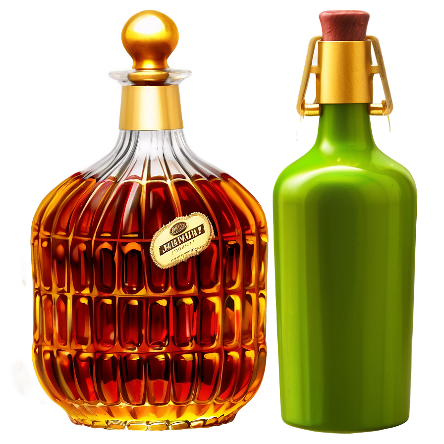 Vintage Liquor Bottle Png Bax9 PNG Image