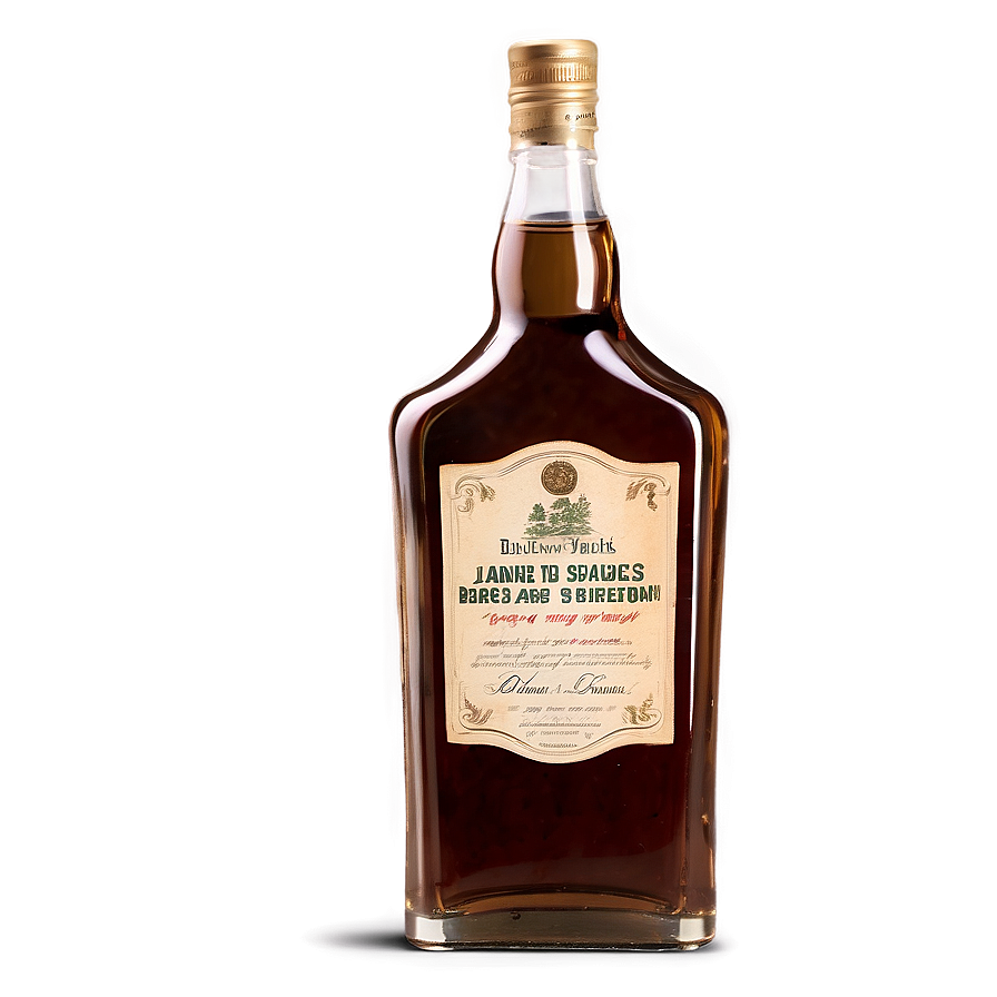 Vintage Liquor Bottle Png Neq63 PNG Image